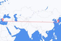 부산 출발, 코스 도착 항공편