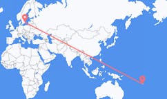 Flyreiser fra Labasa, Fiji til Kalmar, Sverige