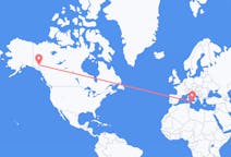 Flyreiser fra Whitehorse, Canada til Palermo, Italia