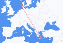 ギリシャのイラクリオンから、ドイツのウェスターランドまでのフライト