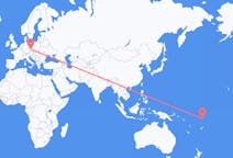 Flyrejser fra Funafuti til Prag