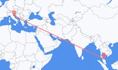 Flyrejser fra Narathiwat Province, Thailand til Ancona, Italien