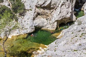 Canyoning nedstigning av Galamus Gorge