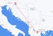Lennot Zagrebista, Kroatia Kozanille, Kreikka