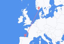 Lennot Kristiansandista, Norja Santanderiin, Espanja