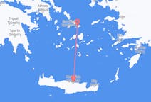 ギリシャのミコノス島から、ギリシャのイラクリオンまでのフライト