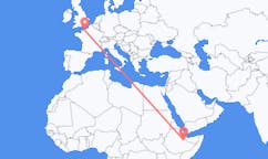 Flyreiser fra Jijiga, Etiopia til Deauville, Frankrike
