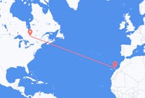 Flug frá Rouyn-Noranda, Kanada til Lanzarote, Spáni