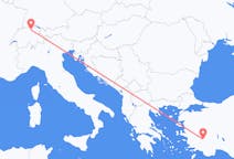 Vols de Denizli à Zurich