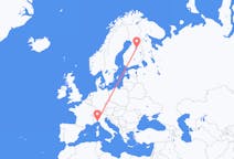Voos de Génova, Itália para Kajaani, Finlândia