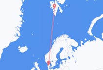 Flyreiser fra Svalbard, Svalbard og Jan Mayen til Karup, Danmark