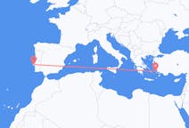 Lennot Lissabonista, Portugali Lerosille, Kreikka