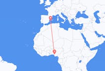 Flyreiser fra Benin by, til Ibiza