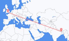 Flyrejser fra Bhadrapur, Mechi, Nepal til Southampton, England