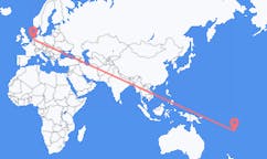 Flyg från Koroön, Fiji till Amsterdam, Nederländerna
