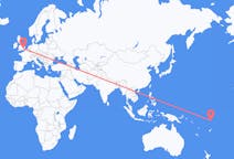 Flights from Funafuti to London