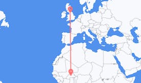 Flights from Burkina Faso to England