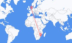 Vluchten van Xai-Xai, Mozambique naar Rotterdam, Nederland