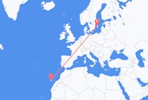 Loty z Visby (Dania), Szwecja do Santa Cruz na Teneryfie, Hiszpania