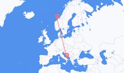 Flights from Kristiansund to Bari
