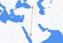 Voos de Al-Baah, Arábia Saudita para Kars, Turquia