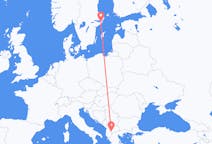 从奥赫里德飞往斯德哥尔摩的航班