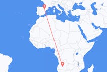 Flyreiser fra Menongue, Angola til Zaragoza, Spania