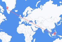 인도네시아 팔루에서 출발해 그린란드 Kangerlussuaq에(으)로 가는 항공편