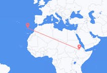 Flyreiser fra Gonder, Etiopia til Porto Santo, Portugal