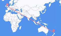 Flyreiser fra Kerikeri, New Zealand til Birmingham, England