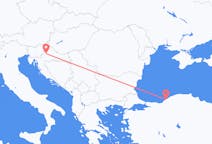 Lennot Zonguldakista Zagrebiin