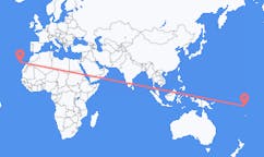 Flights from Funafuti to La Palma