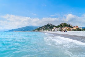 Photo of a coastal city of Imperia, Italian Rivera in the region of Liguria, Italy.