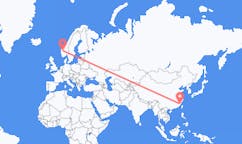 Voli da Fuzhou, Cina to Sogndal, Norvegia