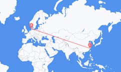 Flyrejser fra Wenzhou, Kina til Esbjerg, Danmark