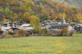 photo of the heights of the Vercors, the marly hills and the valley Val de Drome at Saint Jean De Maurienne in French countryside.