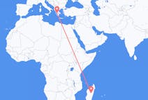 Flyrejser fra Antananarivo, Madagaskar til Patras, Grækenland