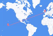 Flyrejser fra Christmas Island til Southampton