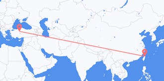 台湾からトルコへのフライト