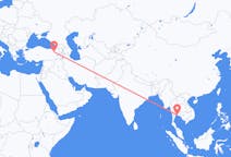 Lennot Pattayasta, Thaimaa Erzurumiin, Turkki