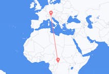 Flyrejser fra Bangui, Den Centralafrikanske Republik til Bolzano, Italien