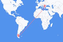 Flyreiser fra Punta Arenas, Chile til Volos, Hellas