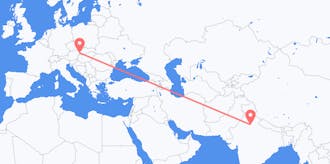 Flights from India to Slovakia
