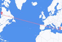 Flyg från Kuujjuarapik, Kanada till Rhodes, England, Grekland
