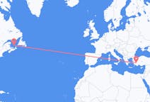 Flyg från Les Îles-de-la-Madeleine, Quebec, Kanada till Denizli, Turkiet