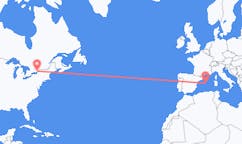 Flyrejser fra Kingston, Canada til Mahon, Spanien