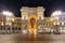 photo of one of the world's oldest shopping malls galleria vittorio emanuele II at night in milan, lombardia, Italy.