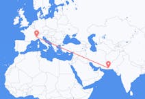 Flyreiser fra Turbat, Pakistan til Torino, Italia
