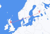 Lennot Savonlinnasta, Suomi Edinburghiin, Skotlanti
