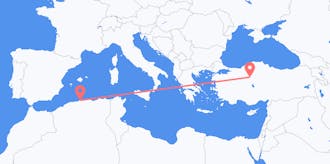 アルジェリアからトルコへのフライト